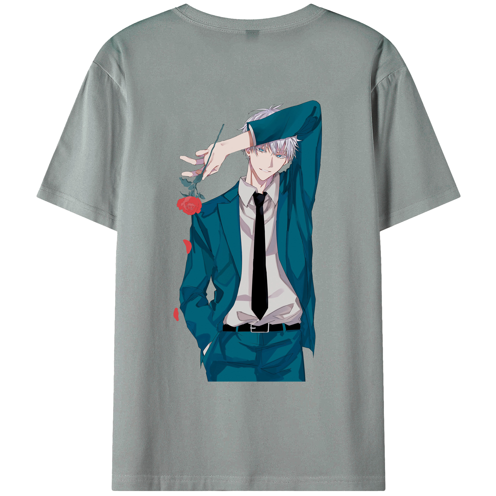 （画像用） 呪術廻戦 Jujutsu Kaisen 綿100％ メンズ半袖Tシャツ（バックプリント） 通気性